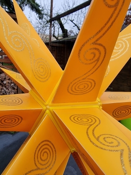 Preview: Leipziger Stern Orange - Schnecke Ø ca. 62 cm